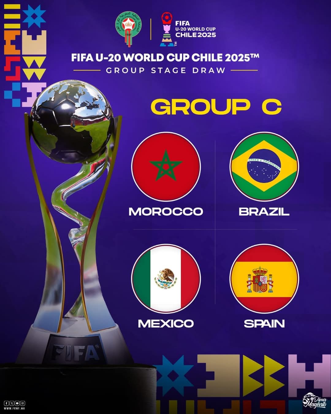 المنتخب المغربي لأقل من 20 سنة في مجموعة نارية بكأس العالم 2025