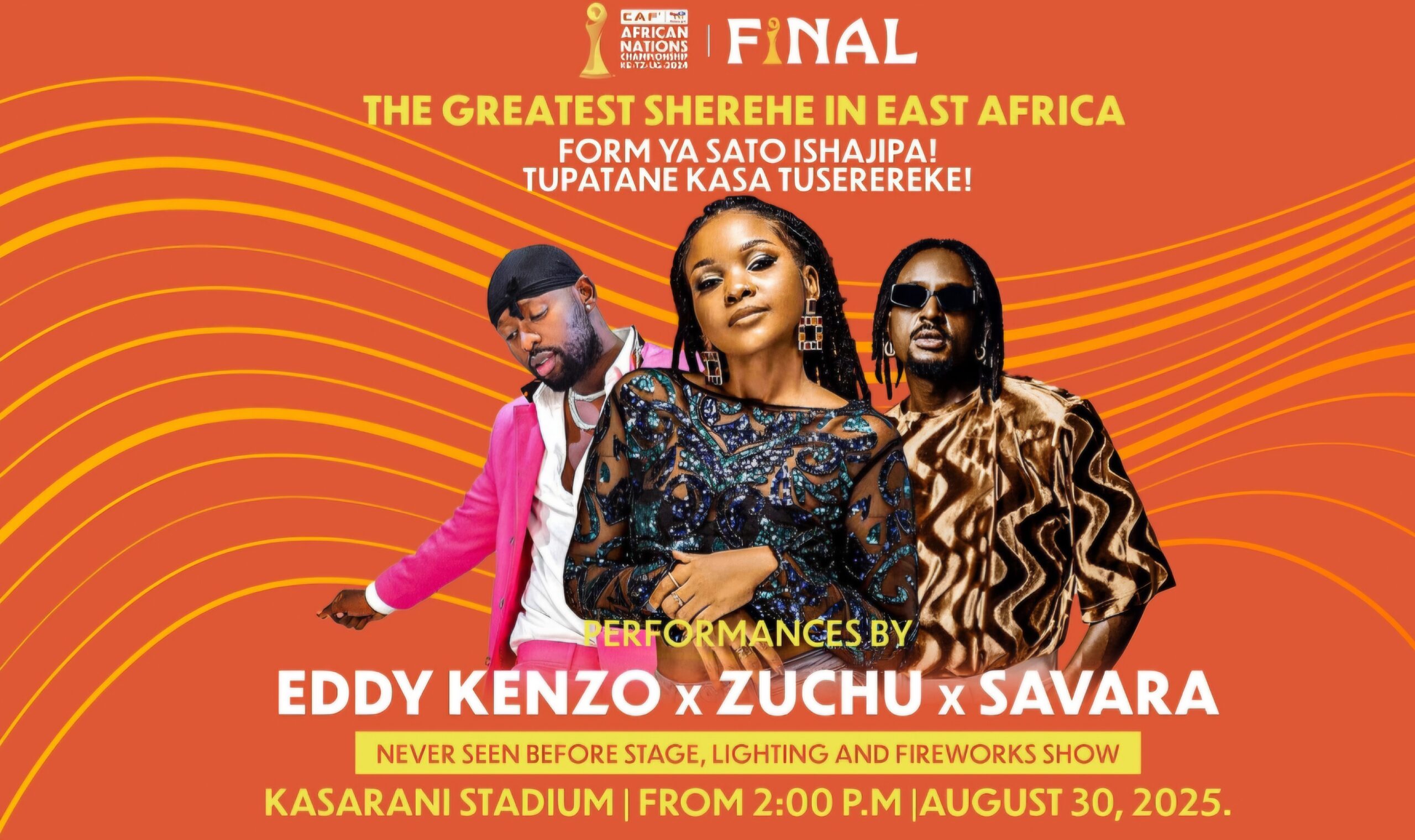 Une pluie de stars musicales attendue à la cérémonie de clôture du CHAN CAF TotalEnergies, PAMOJA 2024, avec Eddy Kenzo, Zuchu et Savara