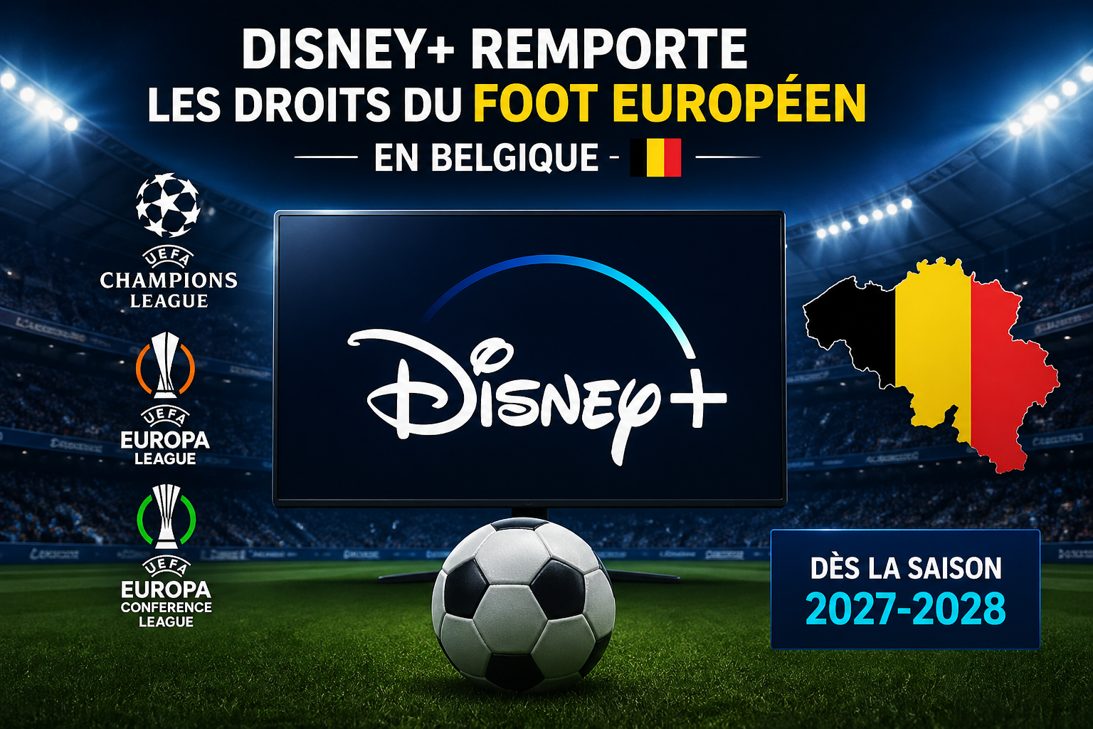 Disney+ s’empare du football européen en Belgique : un tournant historique